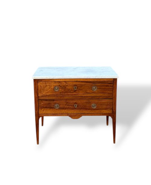 FRENCH 18TH CENTURY MARBLE TOP COMMODE - ADDITIONAL PHOTO 4