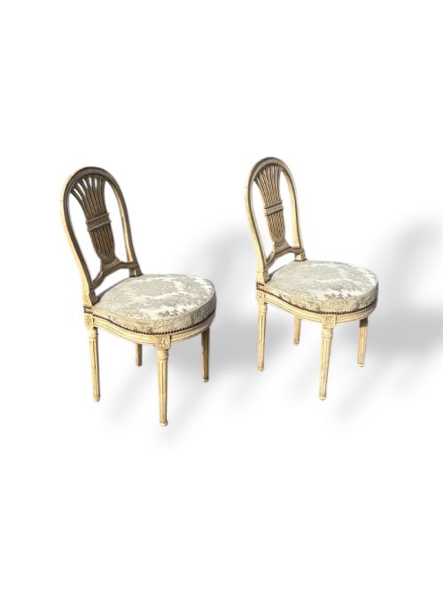 PAIR OF FRENCH PAINTED SIDE CHAIRS - ADDITIONAL PHOTO 3