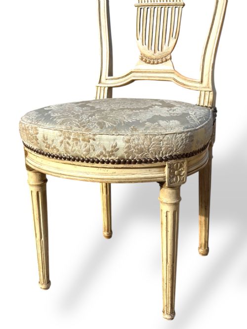 PAIR OF FRENCH PAINTED SIDE CHAIRS - ADDITIONAL PHOTO 5