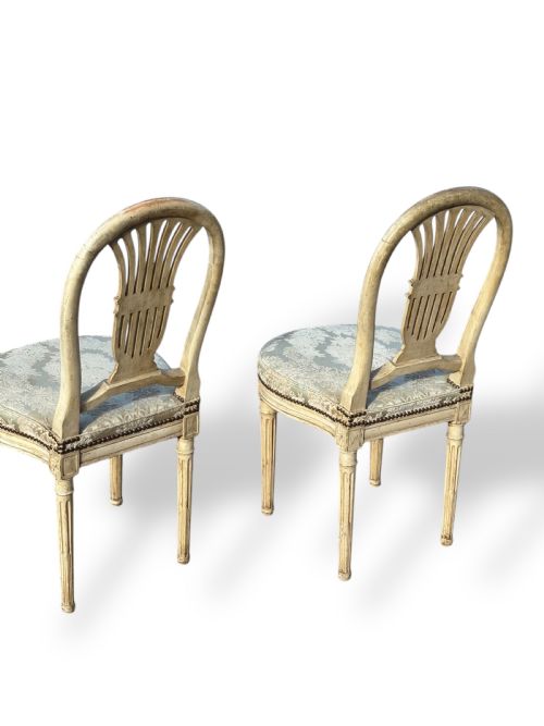 PAIR OF FRENCH PAINTED SIDE CHAIRS - ADDITIONAL PHOTO 6