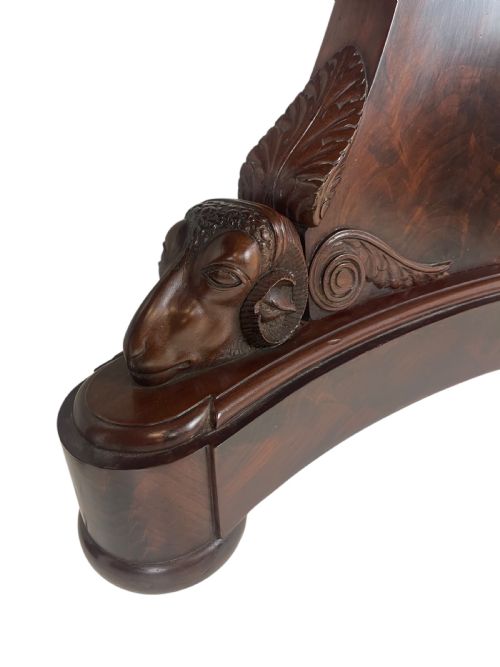 EARLY 19TH CENTURY EMPIRE GUERIDON FEATURING RAMS HEADS - ADDITIONAL PHOTO 3