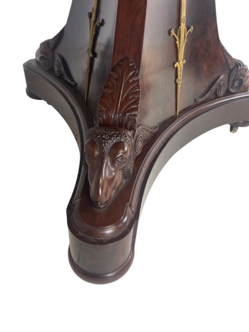 EARLY 19TH CENTURY EMPIRE GUERIDON FEATURING RAMS HEADS - ADDITIONAL PHOTO 5