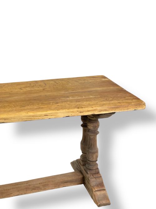 OAK REFECTORY TABLE SINGLE PLANK TOP - ADDITIONAL PHOTO 2