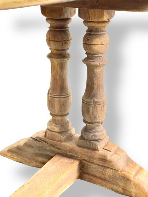 OAK REFECTORY TABLE SINGLE PLANK TOP - ADDITIONAL PHOTO 4