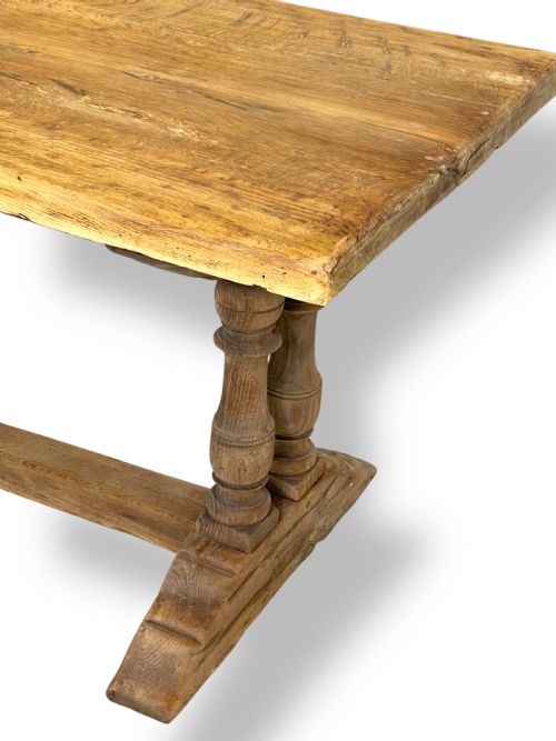 OAK REFECTORY TABLE SINGLE PLANK TOP - ADDITIONAL PHOTO 7