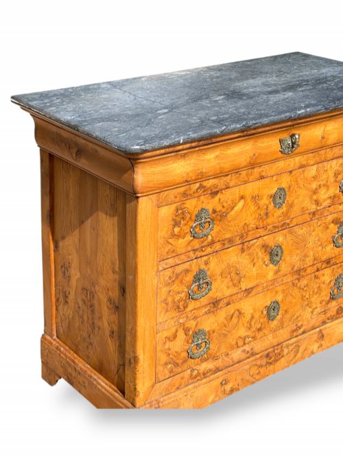 BURR ASH LOUIS PHILIPPE COMMODE - ADDITIONAL PHOTO 3