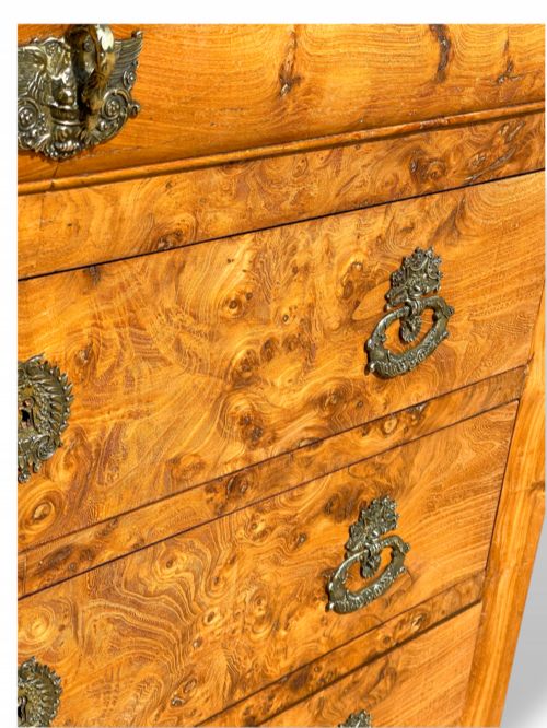 BURR ASH LOUIS PHILIPPE COMMODE - ADDITIONAL PHOTO 6