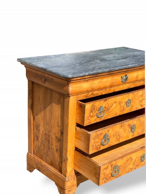 BURR ASH LOUIS PHILIPPE COMMODE - ADDITIONAL PHOTO 11