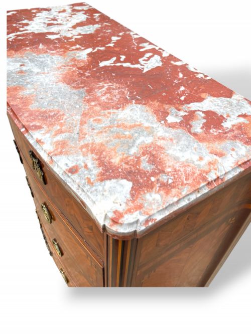 19TH CENTURY FRENCH COMMODE WITH PARQUETRY INLAY - ADDITIONAL PHOTO 5