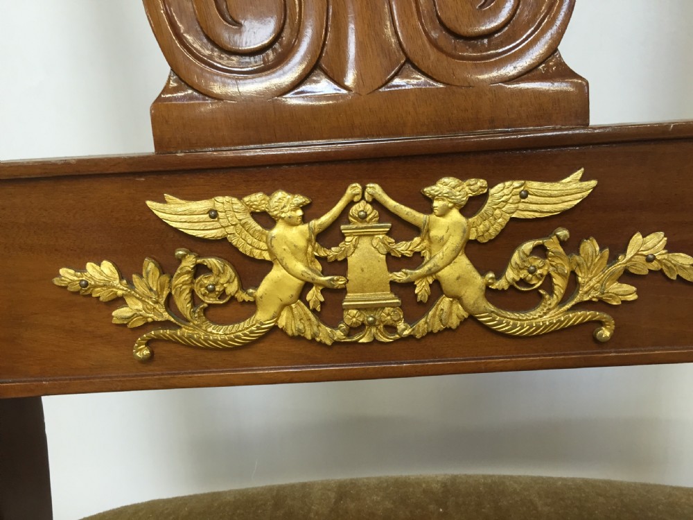 Fine pair of empire single chairs  View III