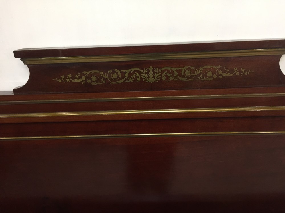 king size mahogany and brass bed  View II