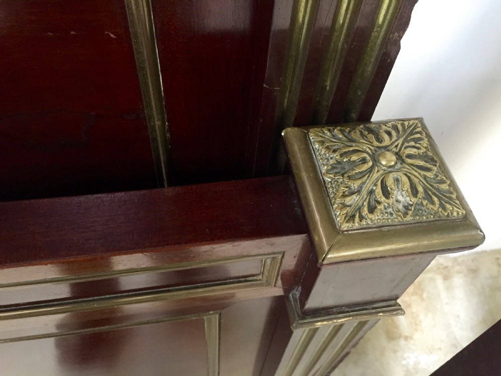 king size mahogany and brass bed  View VII