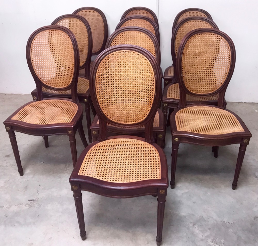 set of 10 dining chairs