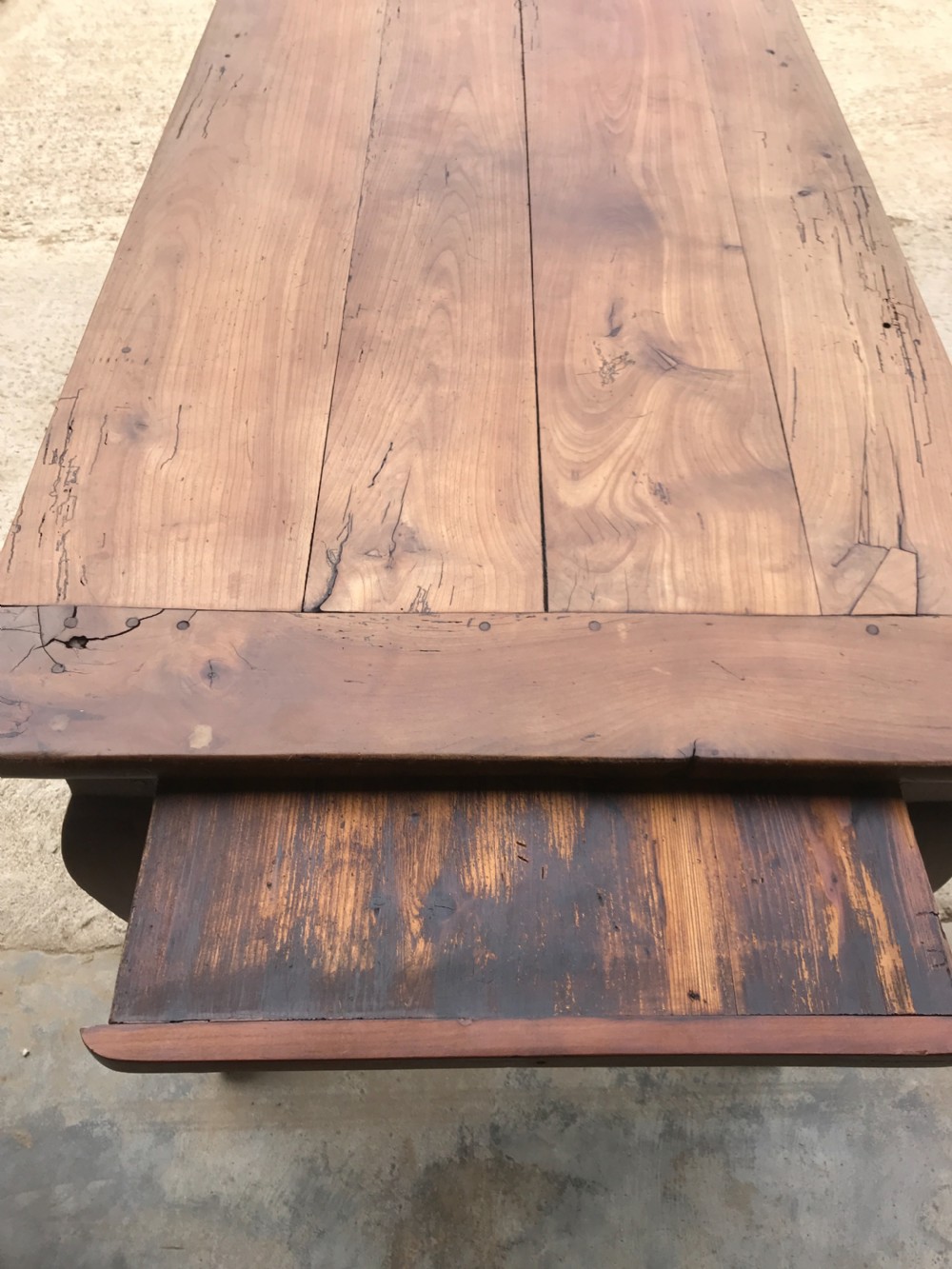 Cherry wood farm house table View III