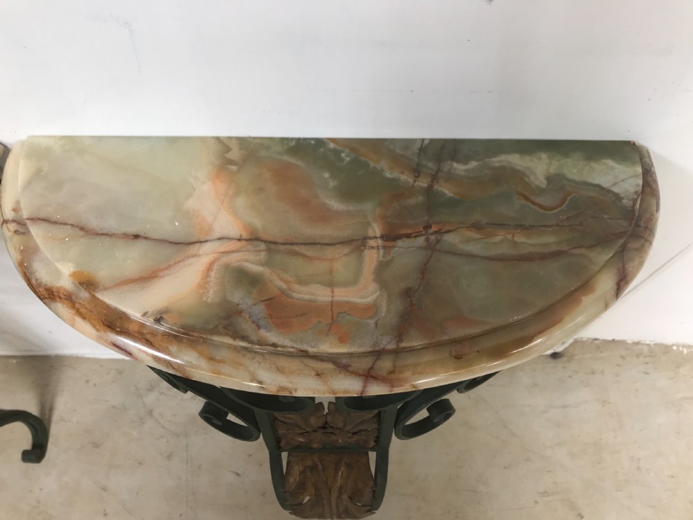 Pair of wall mounted console tables  View III