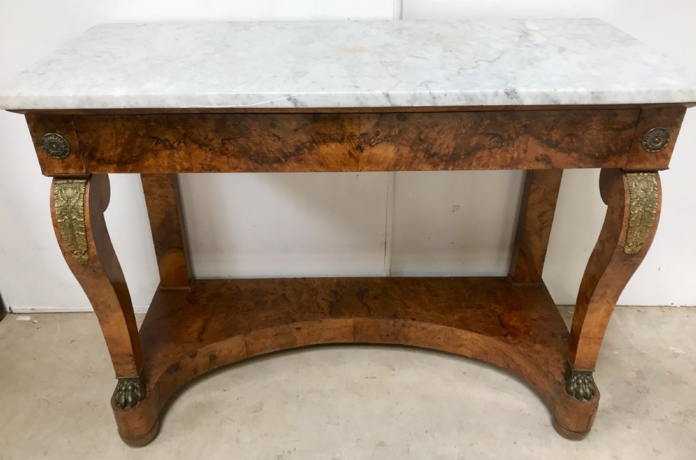 Fine walnut console table 
