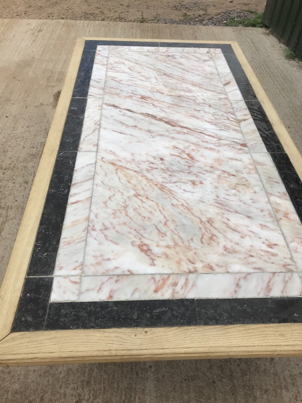 19 th cent Marble and iron table  View VI