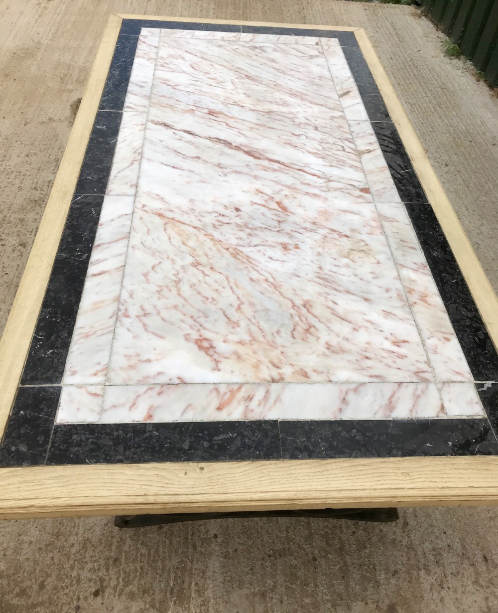 19 th cent Marble and iron table  View VII