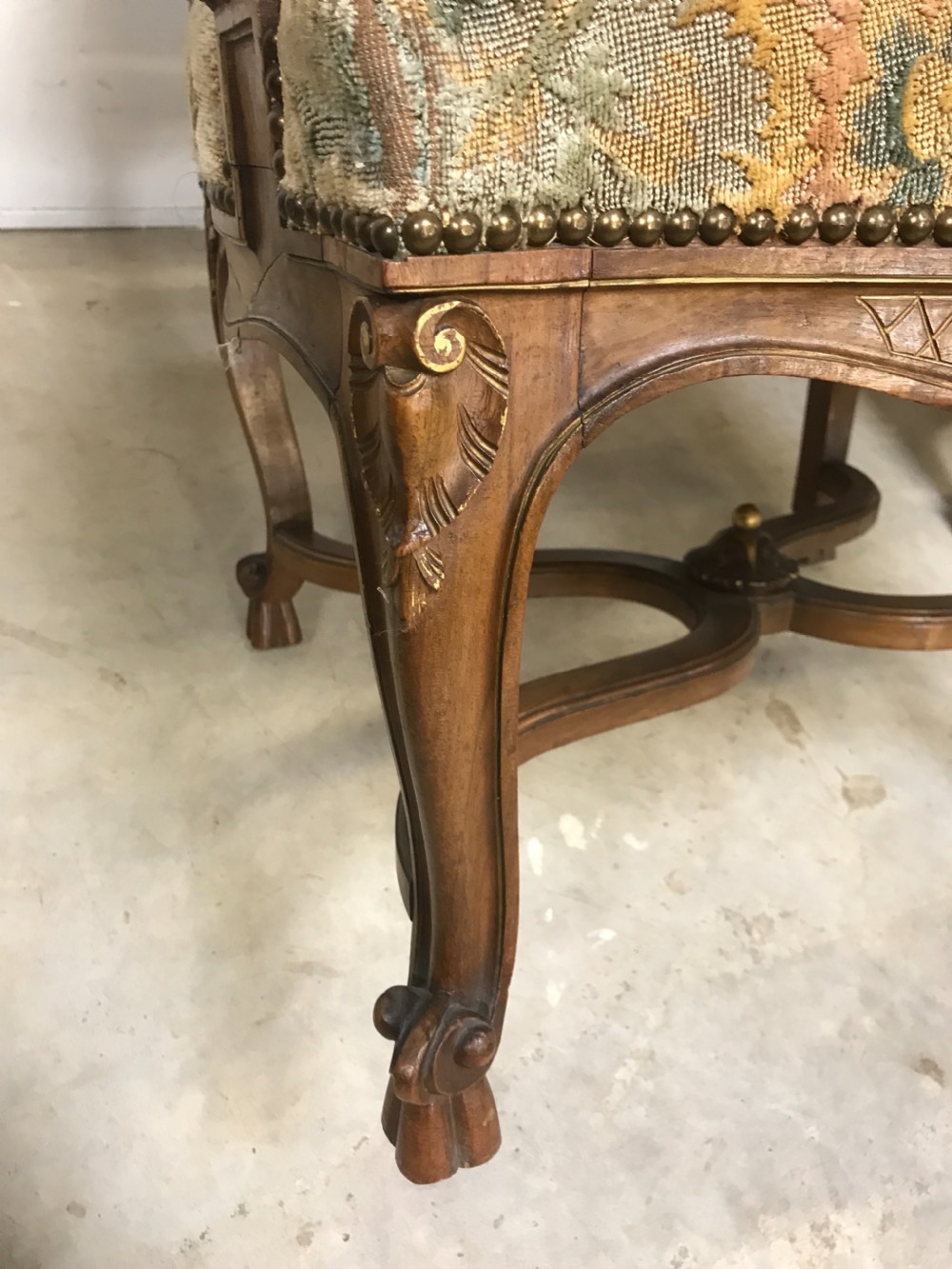 A Pair of french walnut armchairs  View IV