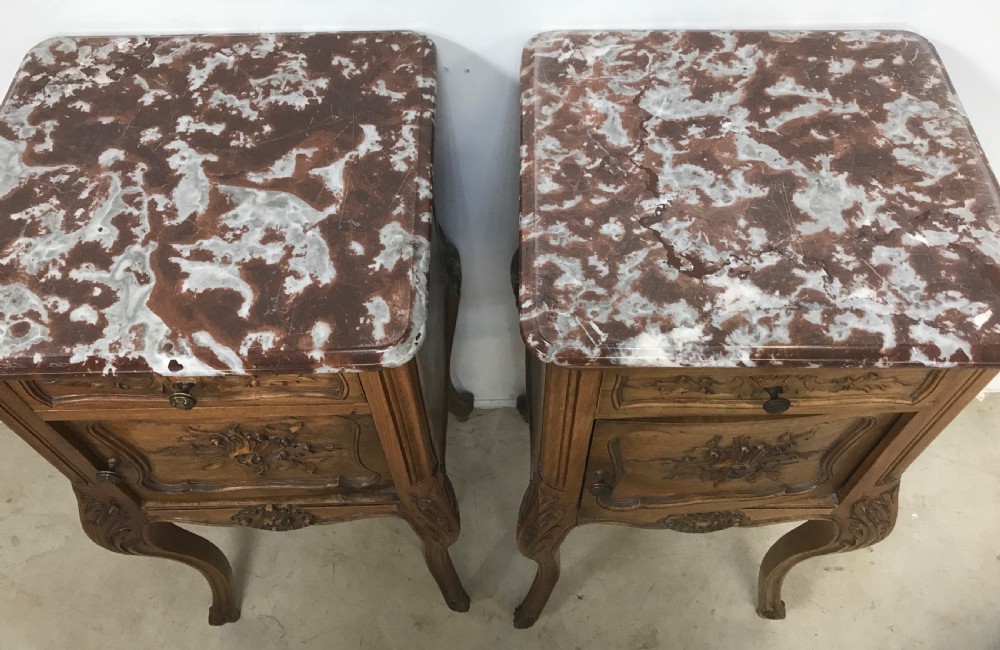 Pair of French walnut nightstands View IV