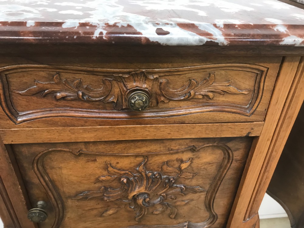 Pair of French walnut nightstands View V
