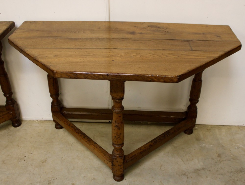 Pair of Oak Console Tables View II