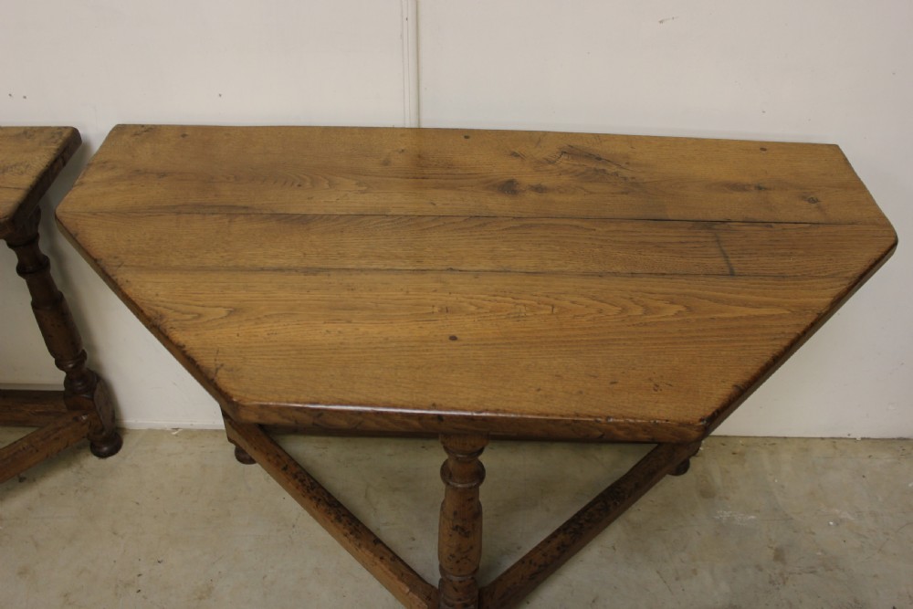 Pair of Oak Console Tables View III