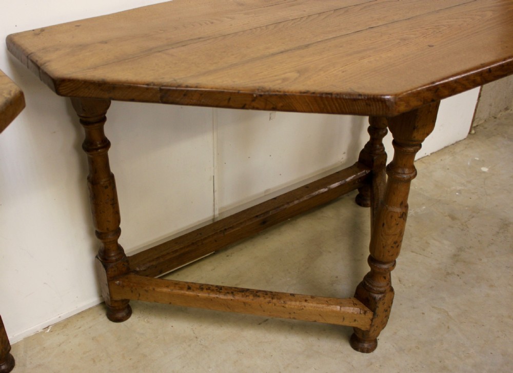 Pair of Oak Console Tables View IV