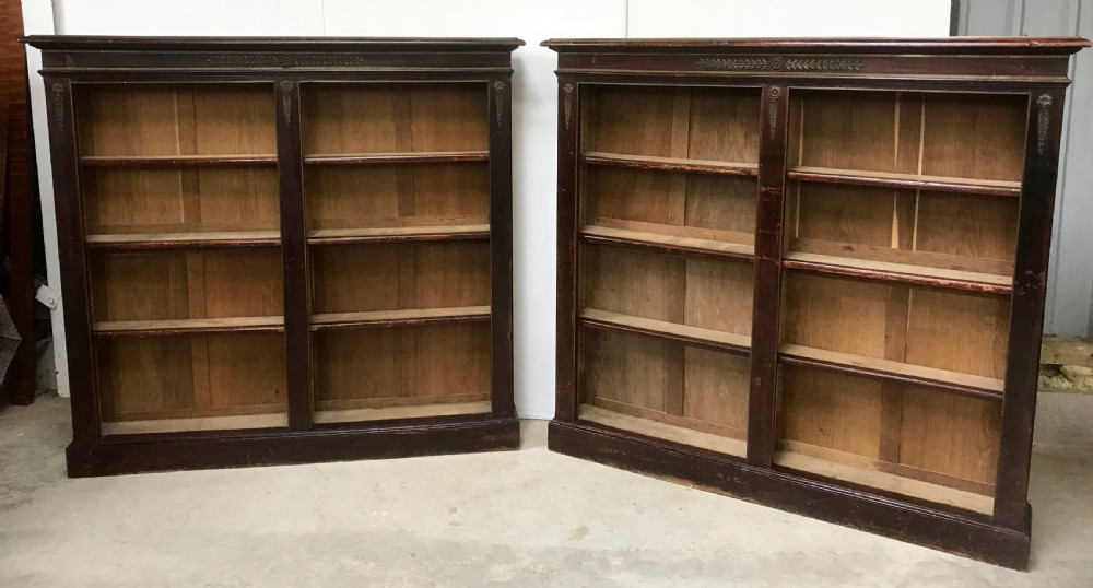 A Pair of open bookcases 