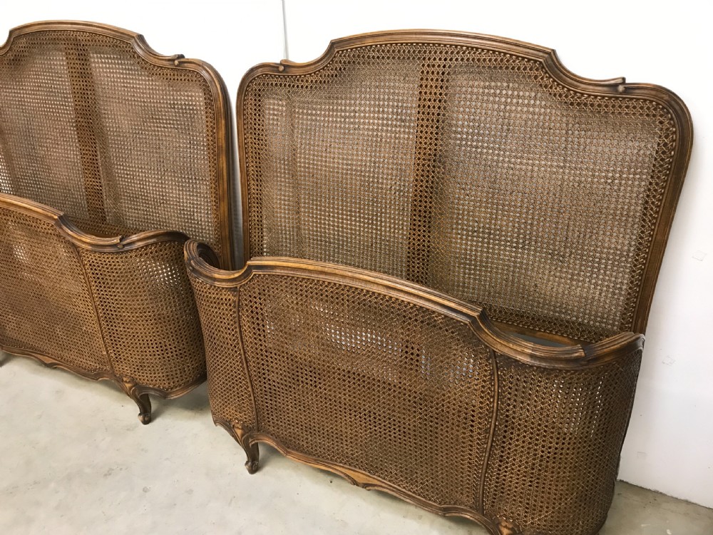 A Pair of French cane beds  View II