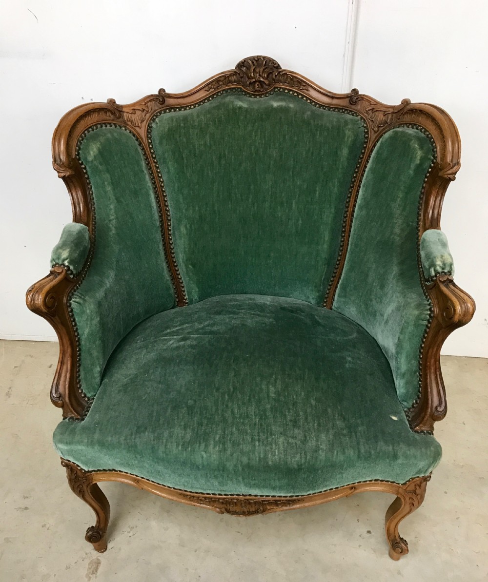 French walnut armchair 
