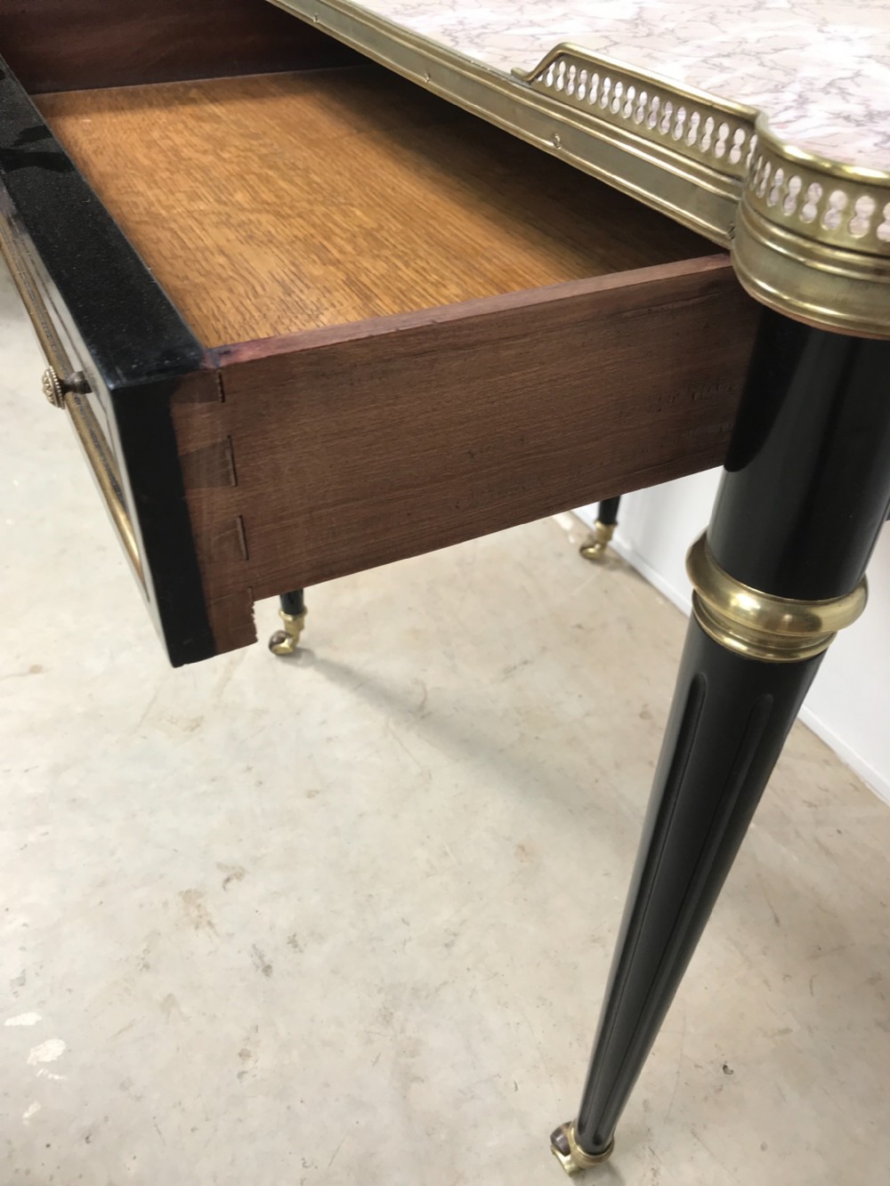 Empire style marble top table  View VIII