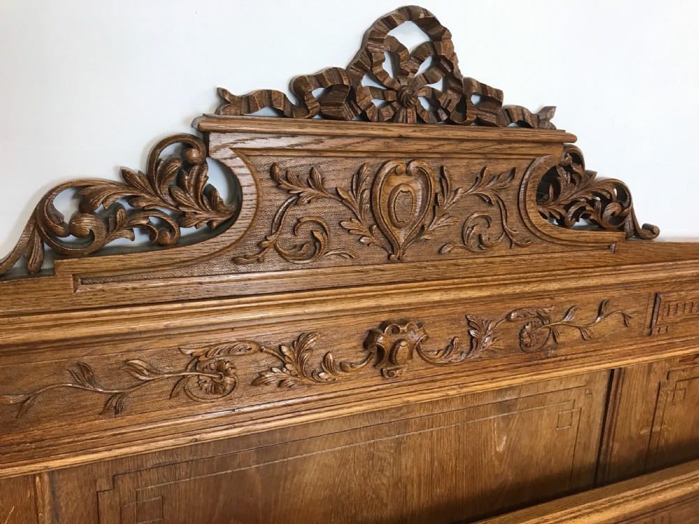 Fine carved oak french bed king size  View IV