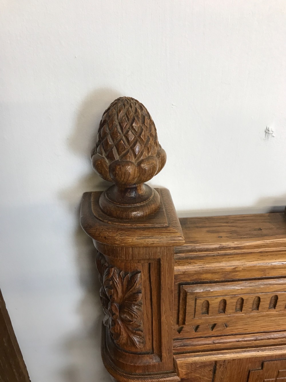 Fine carved oak french bed king size  View IX