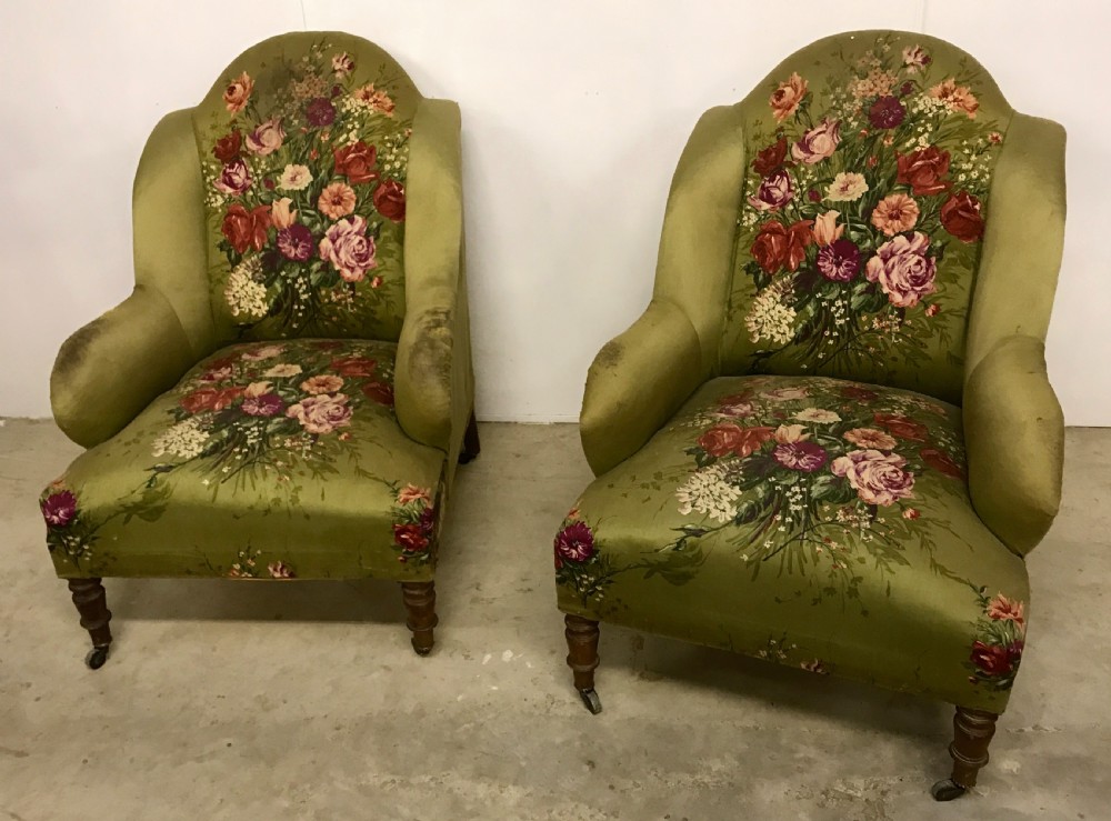 Pair of armchairs in howards  style 