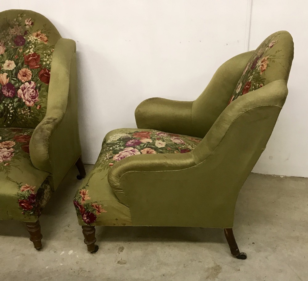 Pair of armchairs in howards  style  View V
