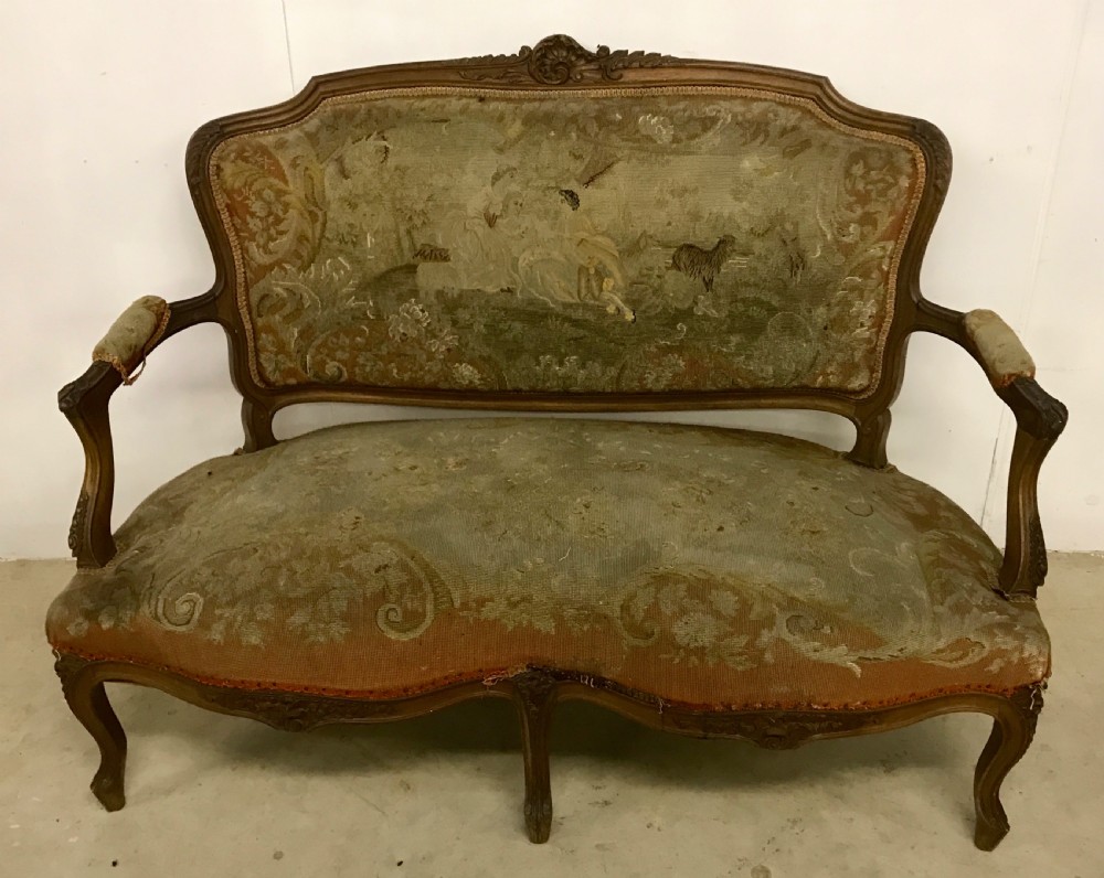 French tapestry sofa