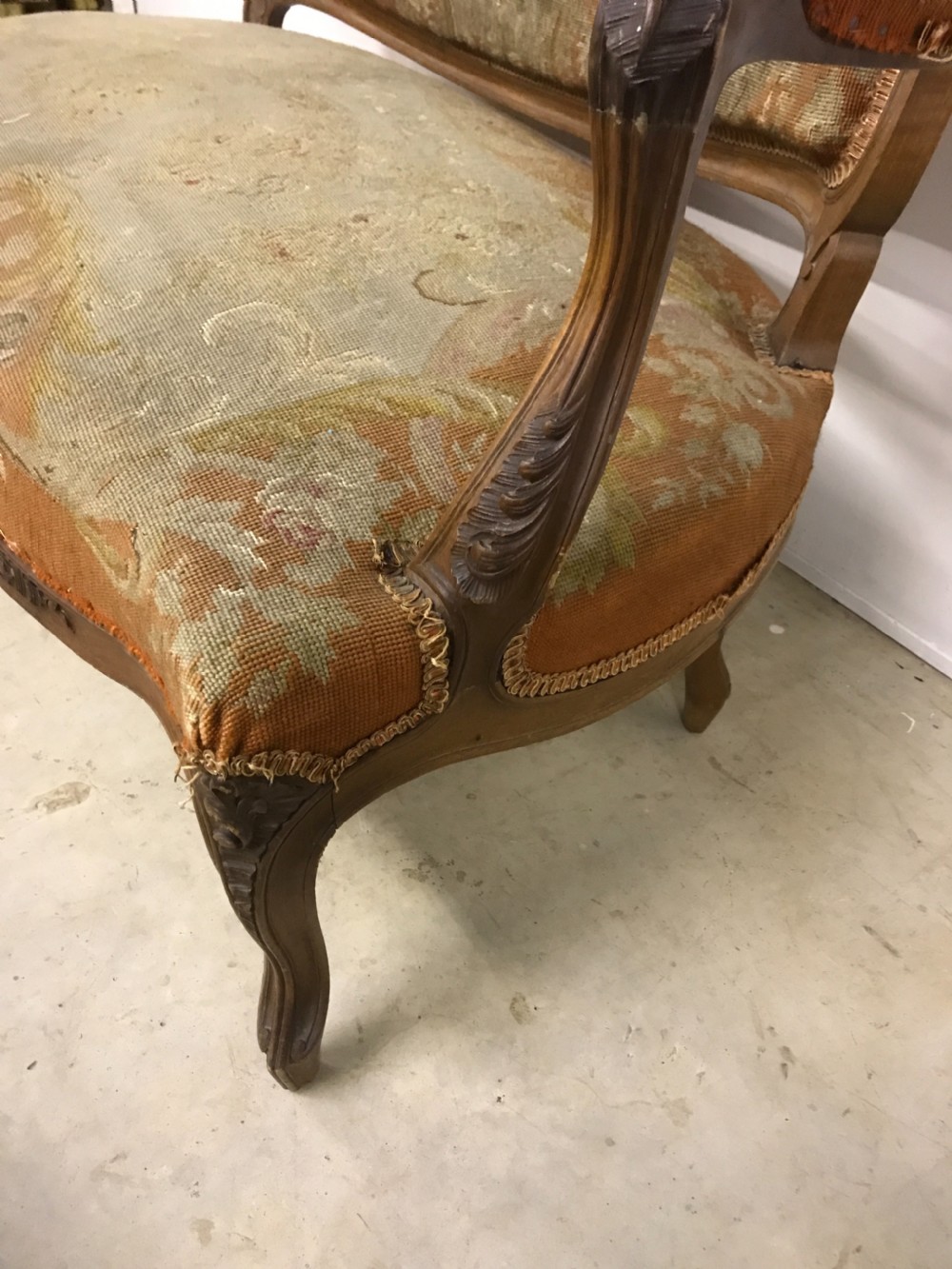 French tapestry sofa View VI