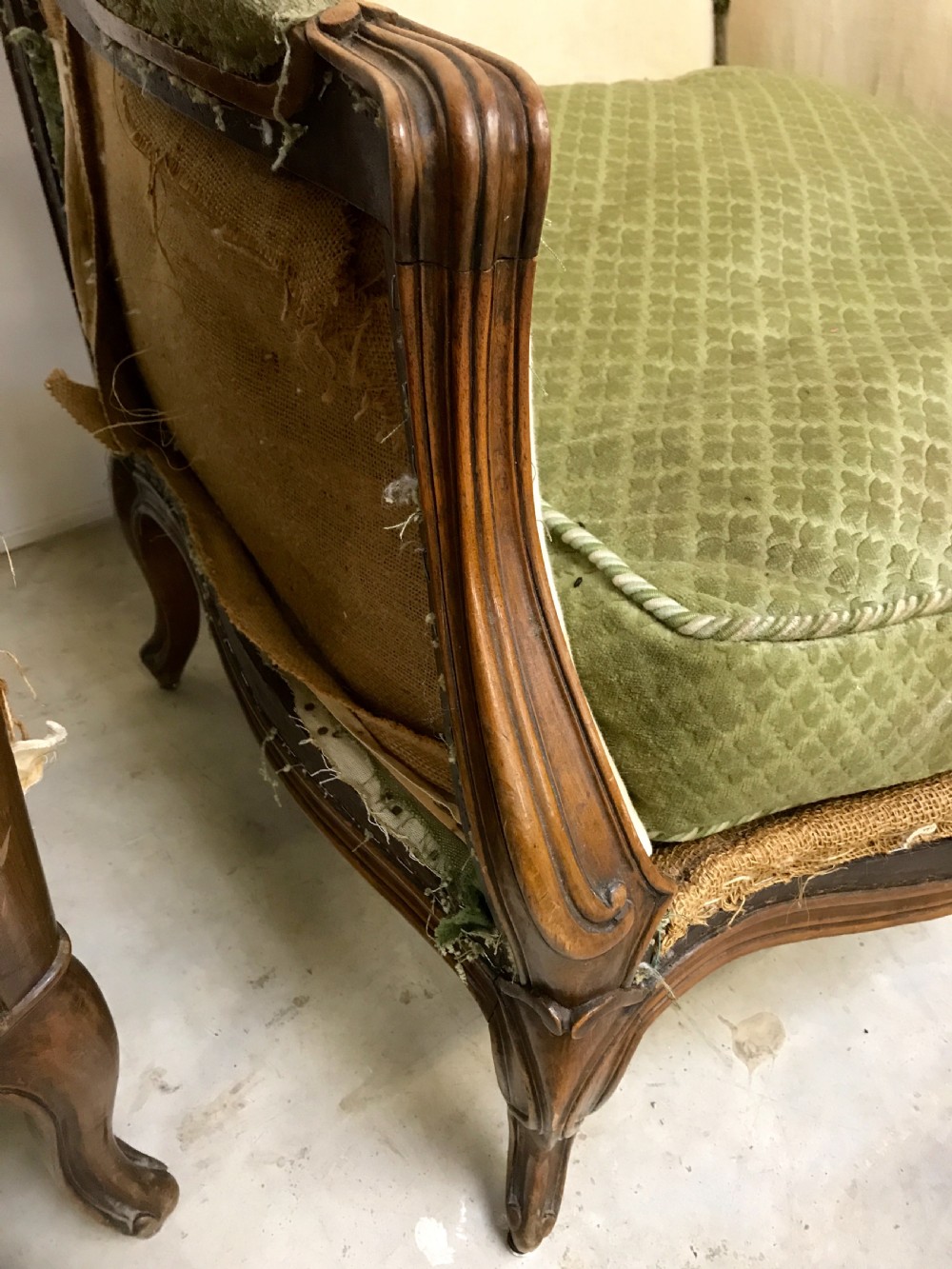 Pair of Walnut Wing Back Armchairs View VI