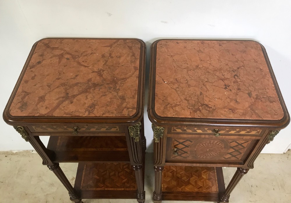 Pair of French Ormolu Mounted Nightstands View VI