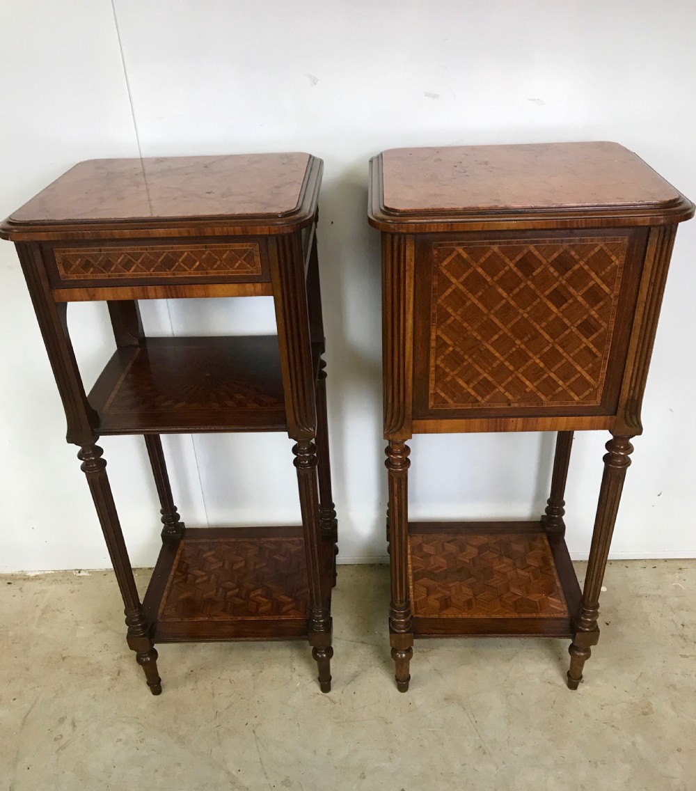 Pair of French Ormolu Mounted Nightstands View X