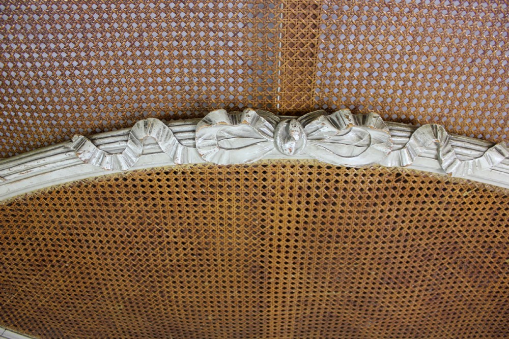 French Cane Painted Bed View V