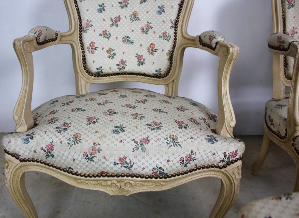 Pair of Armchairs with Matching Stool View VI