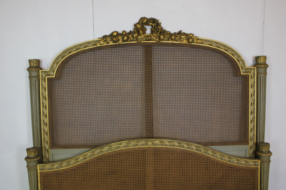 King Sized French Cane Painted Bed View IV