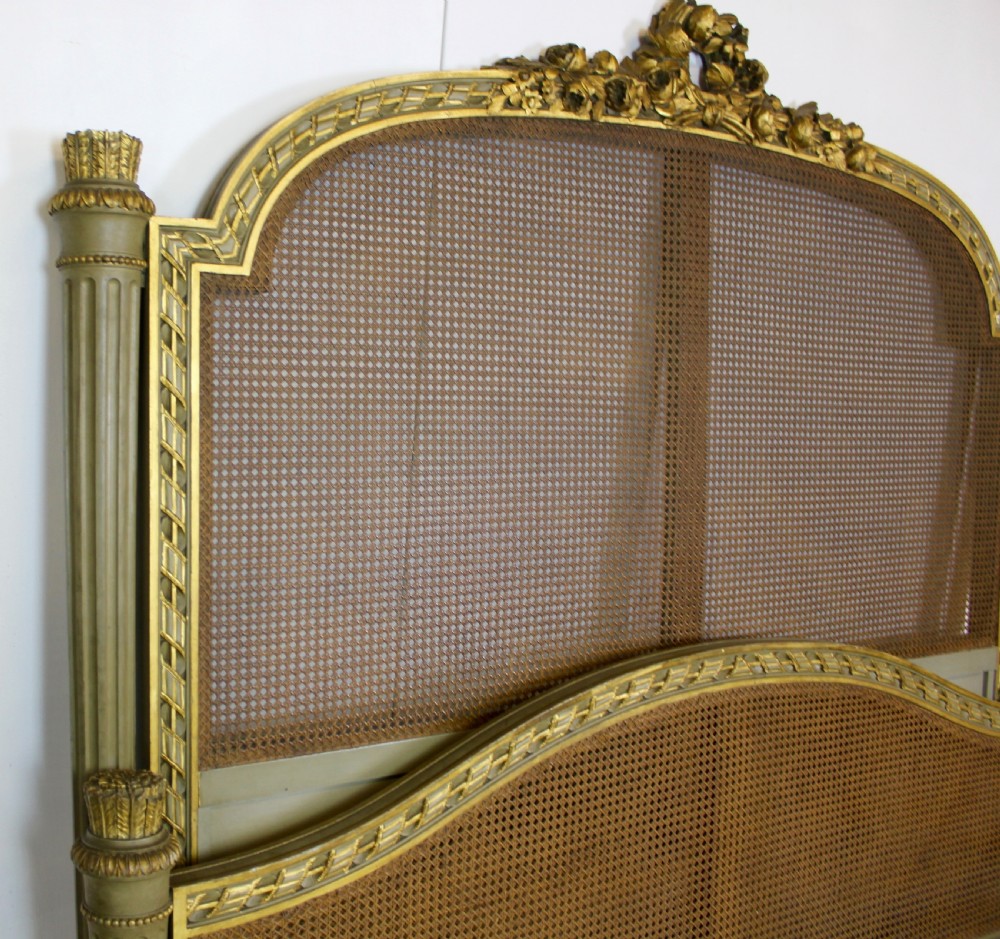 King Sized French Cane Painted Bed View VI
