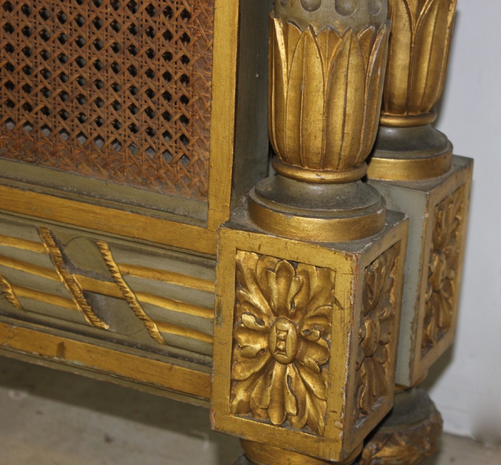 King Sized French Cane Painted Bed View IX
