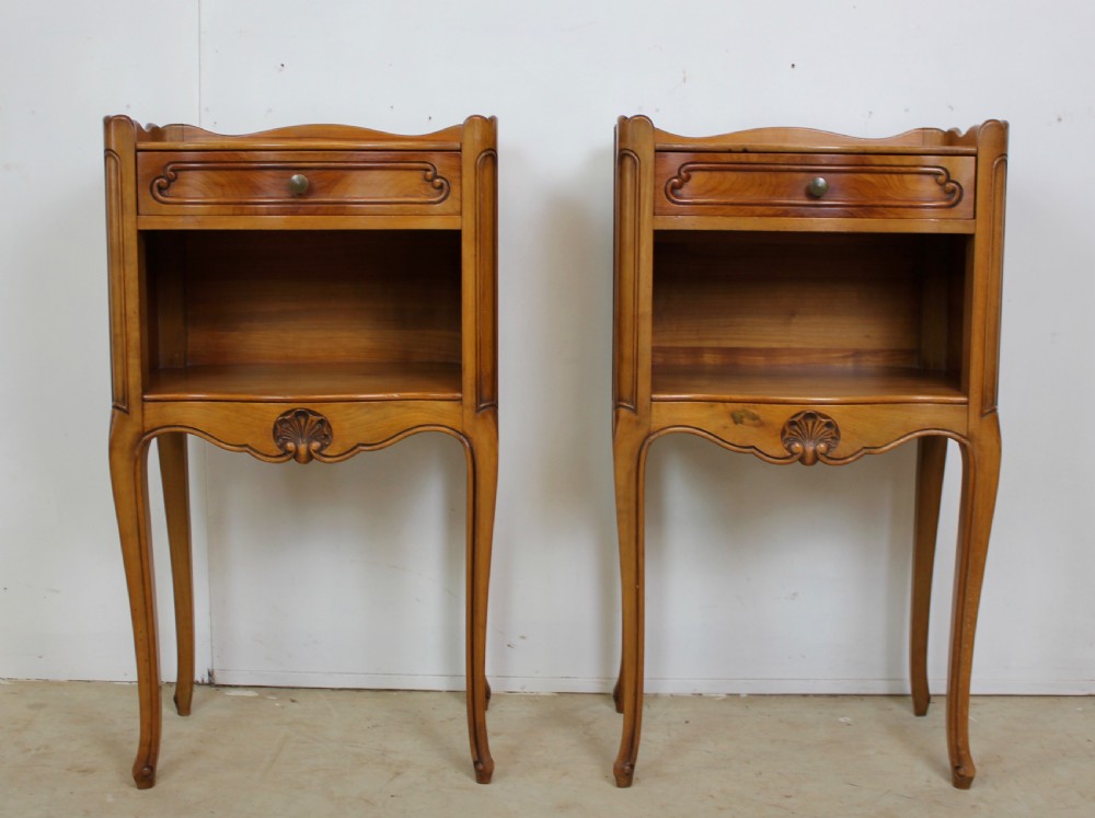 Pair of cherrywood nightstands View II