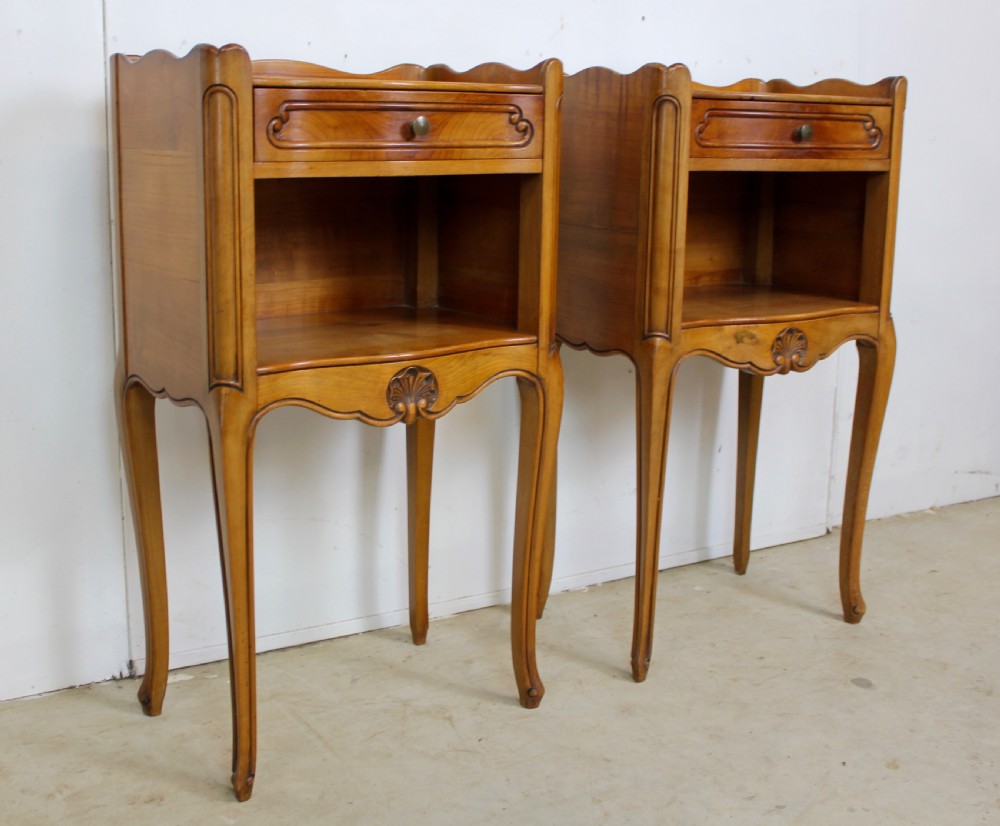 Pair of cherrywood nightstands View III