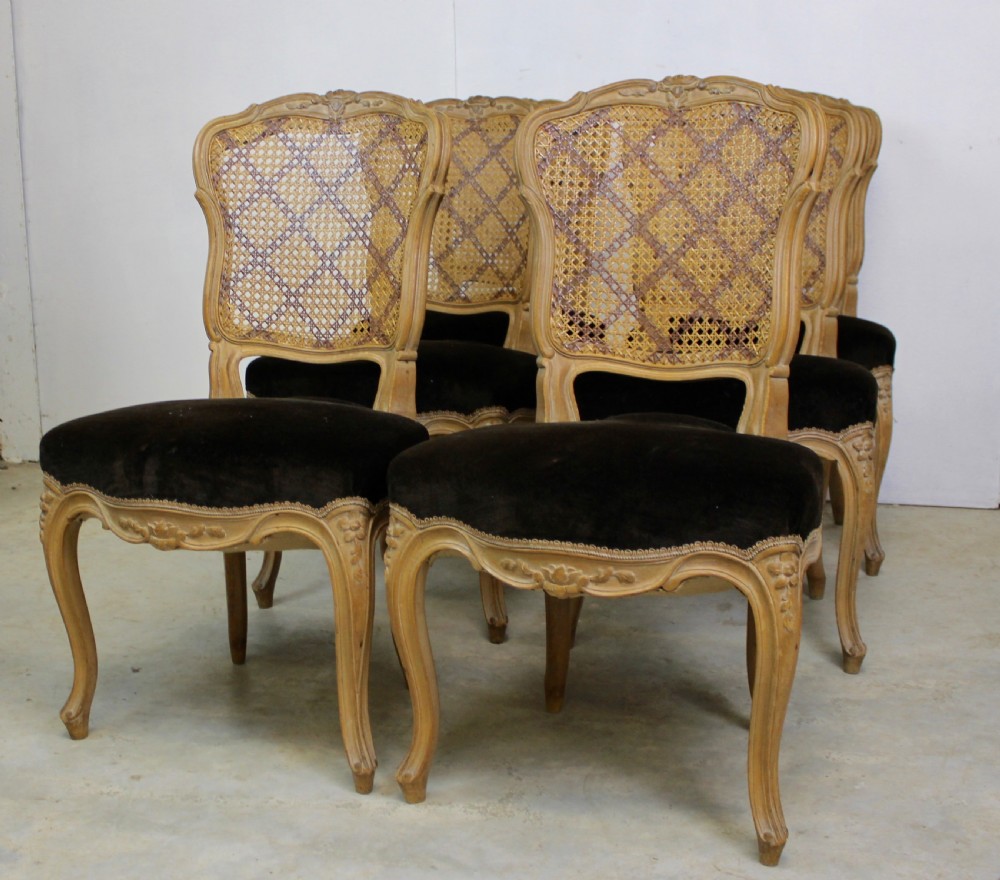 Set of 6 French Dining Chairs  View II