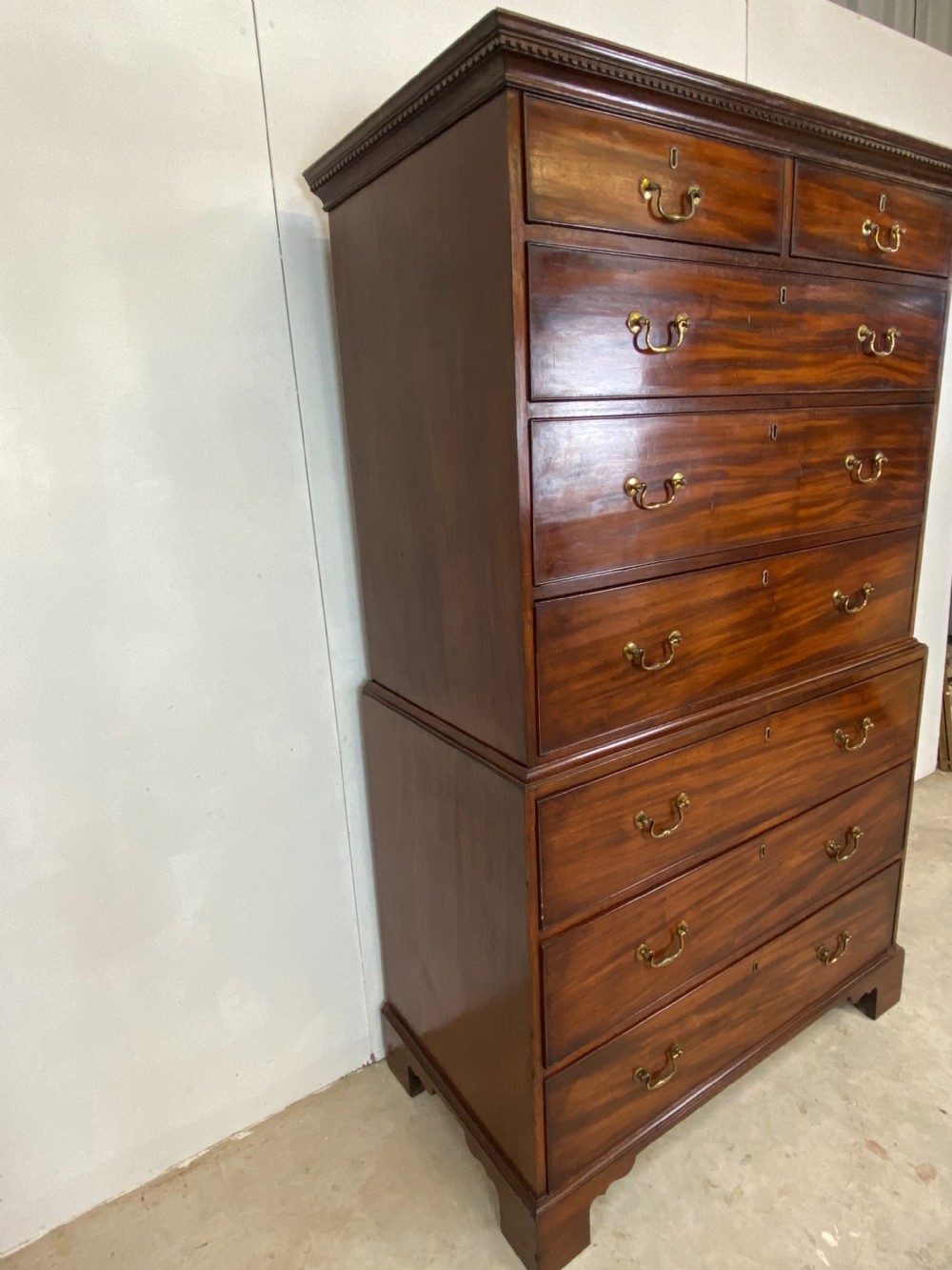 Georgian Mahogany Tall Boy View IX